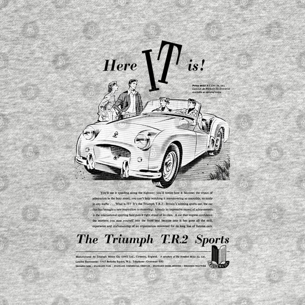 TRIUMPH TR2 - advert by Throwback Motors